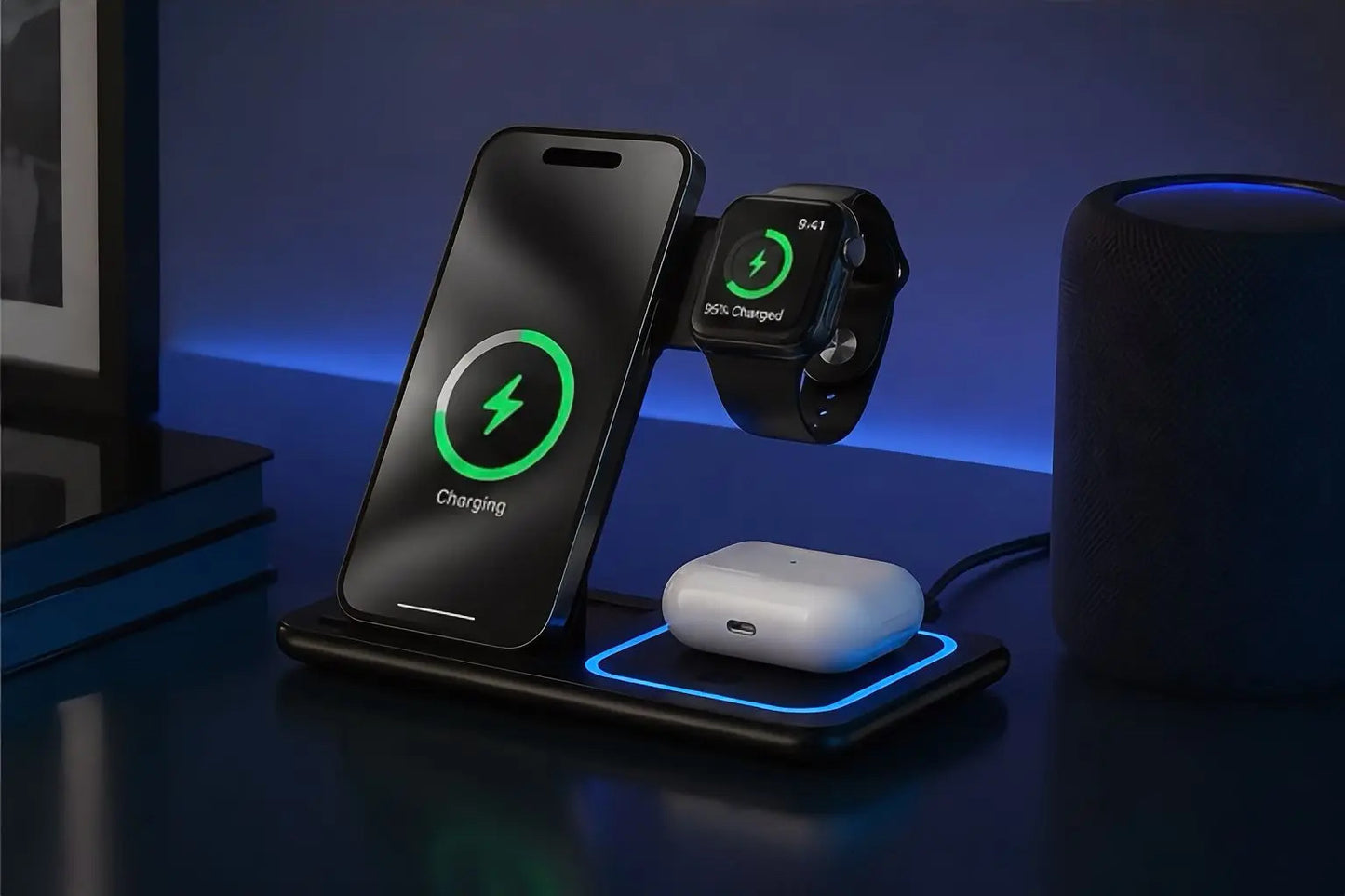 Sation de charge sans fil 3 en 1